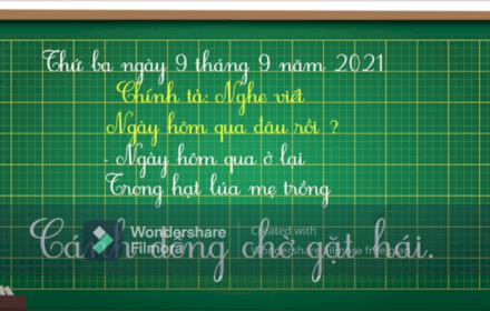 Cách viết chữ trên nền bảng xanh và trên nền vở ô ly để dạy online cũng như dạy trực tiếp cực hay